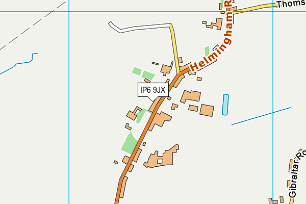 IP6 9JX map - OS VectorMap District (Ordnance Survey)