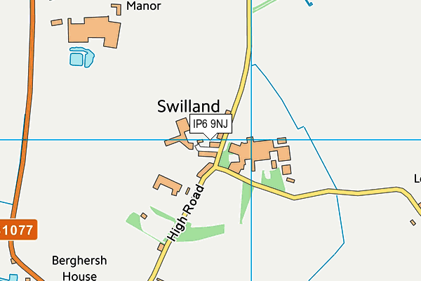 IP6 9NJ map - OS VectorMap District (Ordnance Survey)