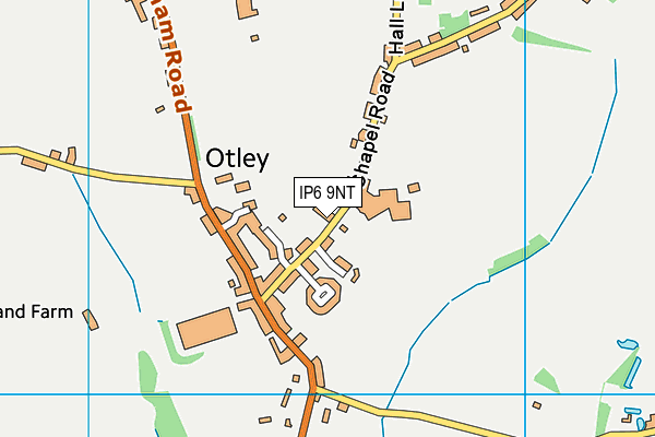 Otley Recreation Ground (Closed) map (IP6 9NT) - OS VectorMap District (Ordnance Survey)