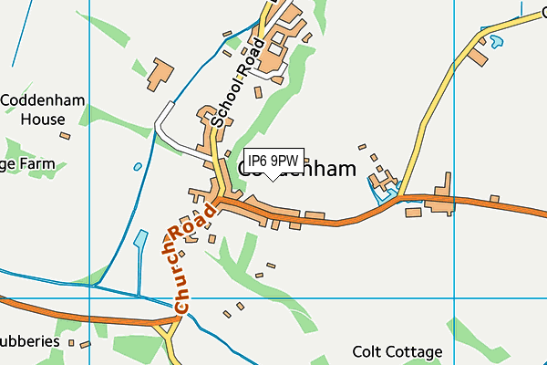 IP6 9PW map - OS VectorMap District (Ordnance Survey)