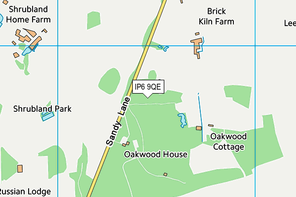 IP6 9QE map - OS VectorMap District (Ordnance Survey)