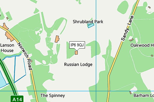 IP6 9QJ map - OS VectorMap District (Ordnance Survey)