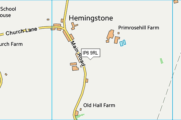 IP6 9RL map - OS VectorMap District (Ordnance Survey)