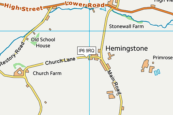 IP6 9RQ map - OS VectorMap District (Ordnance Survey)