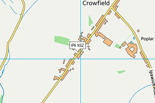 IP6 9SZ map - OS VectorMap District (Ordnance Survey)