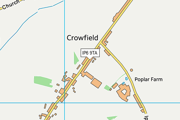 IP6 9TA map - OS VectorMap District (Ordnance Survey)