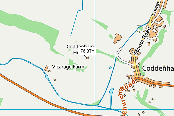 IP6 9TY map - OS VectorMap District (Ordnance Survey)