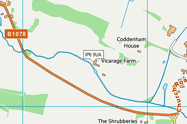 IP6 9UA map - OS VectorMap District (Ordnance Survey)