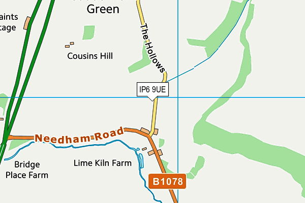 IP6 9UE map - OS VectorMap District (Ordnance Survey)