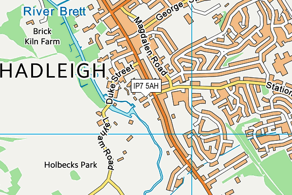 IP7 5AH map - OS VectorMap District (Ordnance Survey)