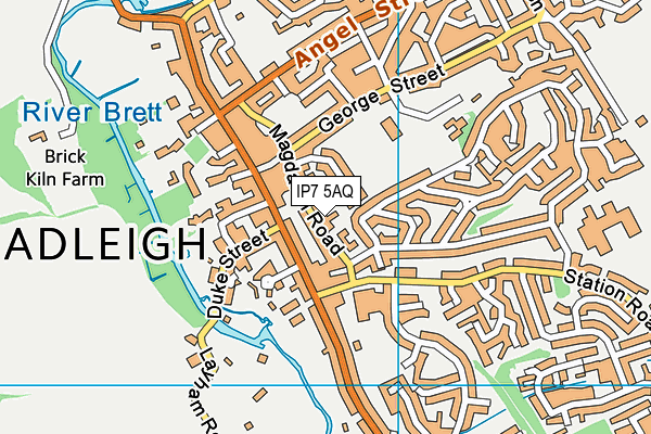 IP7 5AQ map - OS VectorMap District (Ordnance Survey)