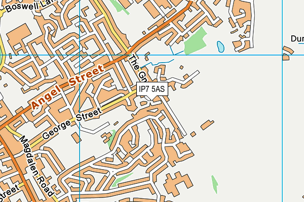 IP7 5AS map - OS VectorMap District (Ordnance Survey)