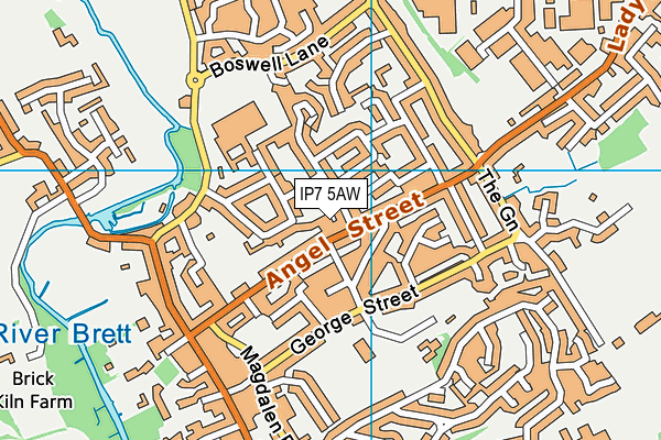 IP7 5AW map - OS VectorMap District (Ordnance Survey)