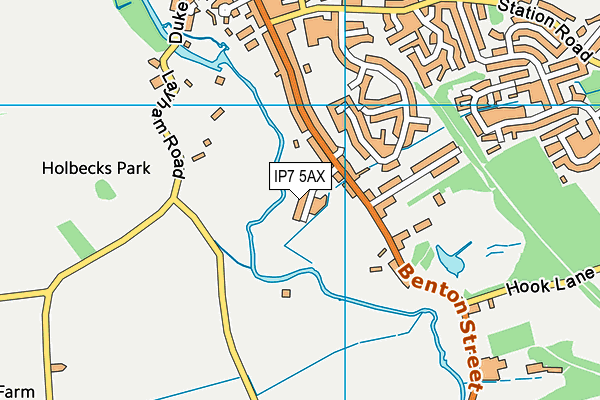 IP7 5AX map - OS VectorMap District (Ordnance Survey)