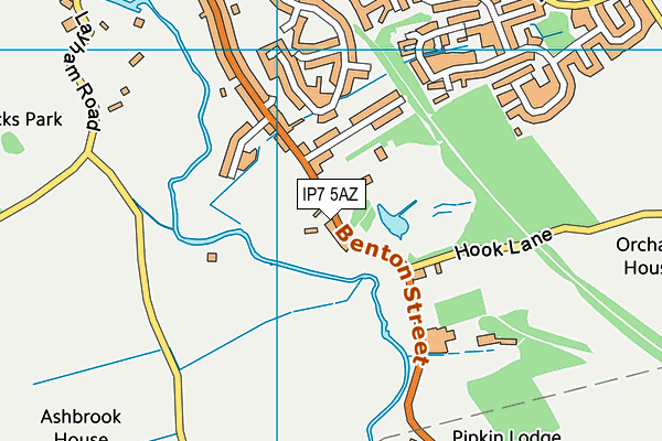 IP7 5AZ map - OS VectorMap District (Ordnance Survey)