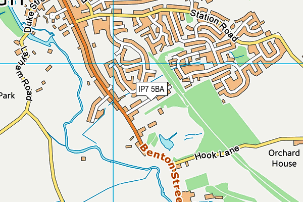 IP7 5BA map - OS VectorMap District (Ordnance Survey)