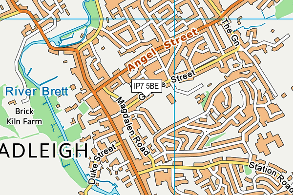 IP7 5BE map - OS VectorMap District (Ordnance Survey)