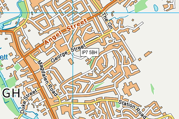 Hadleigh Pool & Leisure map (IP7 5BH) - OS VectorMap District (Ordnance Survey)