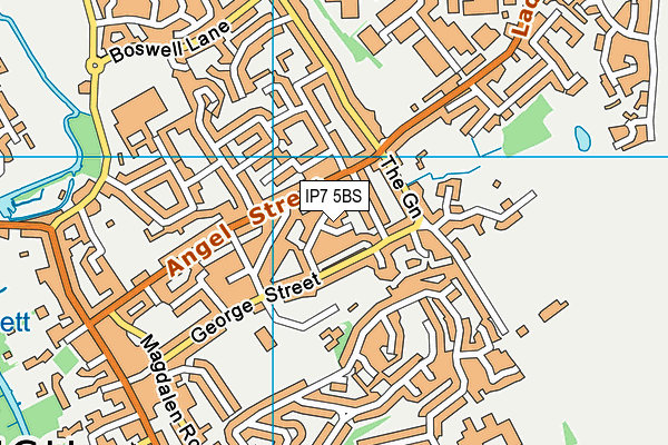 IP7 5BS map - OS VectorMap District (Ordnance Survey)