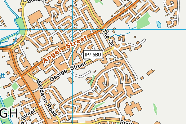 IP7 5BU map - OS VectorMap District (Ordnance Survey)