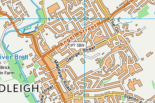 IP7 5BW map - OS VectorMap District (Ordnance Survey)