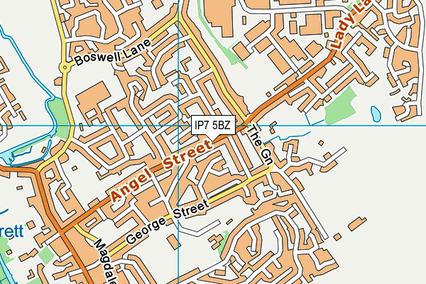 IP7 5BZ map - OS VectorMap District (Ordnance Survey)