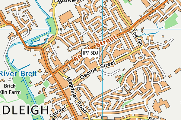 IP7 5DJ map - OS VectorMap District (Ordnance Survey)