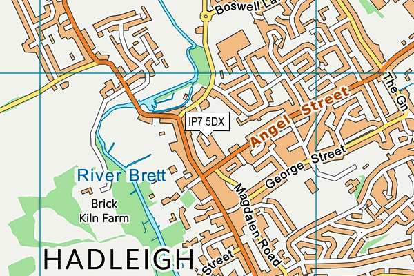 IP7 5DX map - OS VectorMap District (Ordnance Survey)