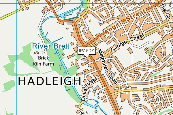 IP7 5DZ map - OS VectorMap District (Ordnance Survey)