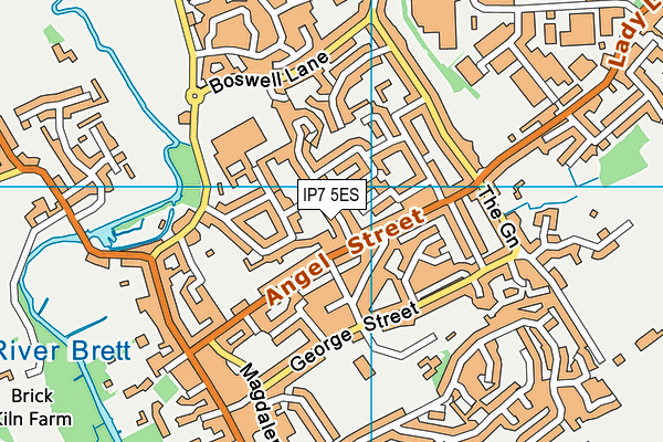 IP7 5ES map - OS VectorMap District (Ordnance Survey)