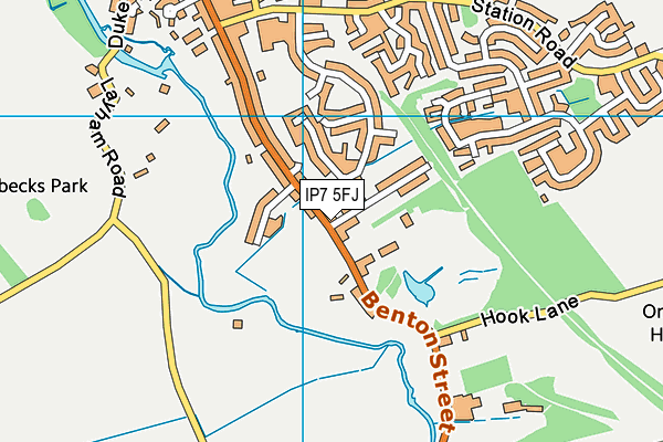 IP7 5FJ map - OS VectorMap District (Ordnance Survey)