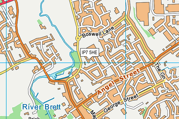 IP7 5HE map - OS VectorMap District (Ordnance Survey)