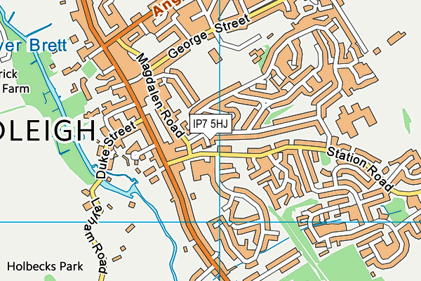 IP7 5HJ map - OS VectorMap District (Ordnance Survey)