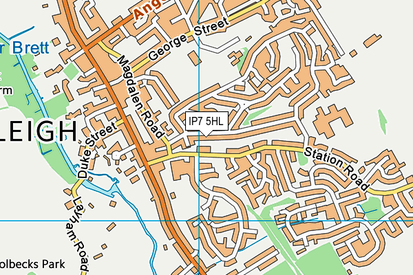 IP7 5HL map - OS VectorMap District (Ordnance Survey)
