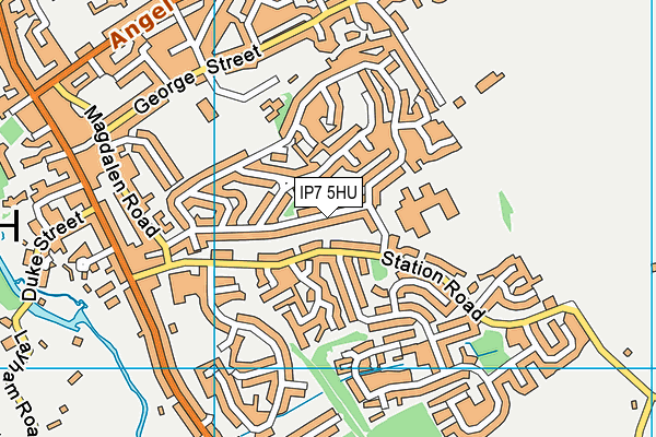 Hadleigh High School map (IP7 5HU) - OS VectorMap District (Ordnance Survey)