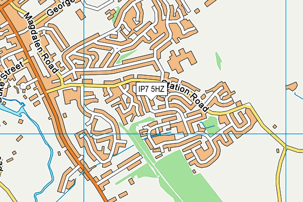 IP7 5HZ map - OS VectorMap District (Ordnance Survey)
