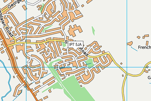 IP7 5JA map - OS VectorMap District (Ordnance Survey)