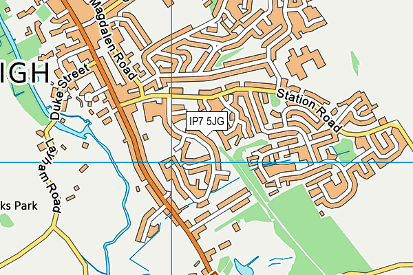IP7 5JG map - OS VectorMap District (Ordnance Survey)