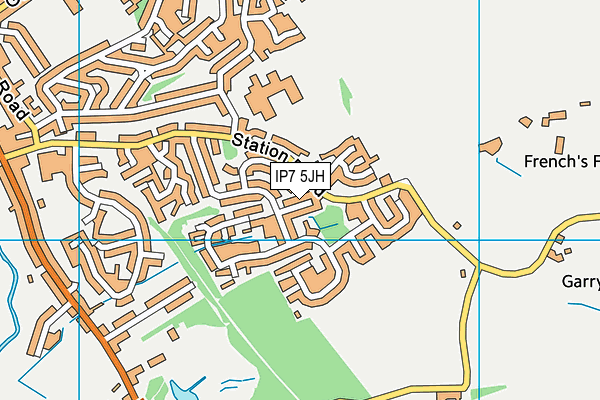 IP7 5JH map - OS VectorMap District (Ordnance Survey)