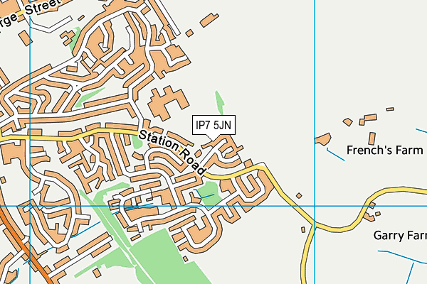 IP7 5JN map - OS VectorMap District (Ordnance Survey)