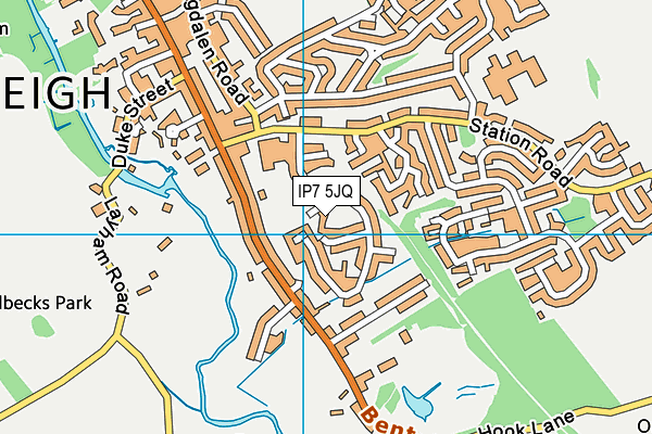 IP7 5JQ map - OS VectorMap District (Ordnance Survey)