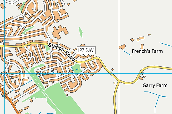 IP7 5JW map - OS VectorMap District (Ordnance Survey)