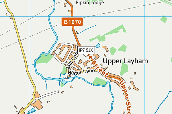 IP7 5JX map - OS VectorMap District (Ordnance Survey)