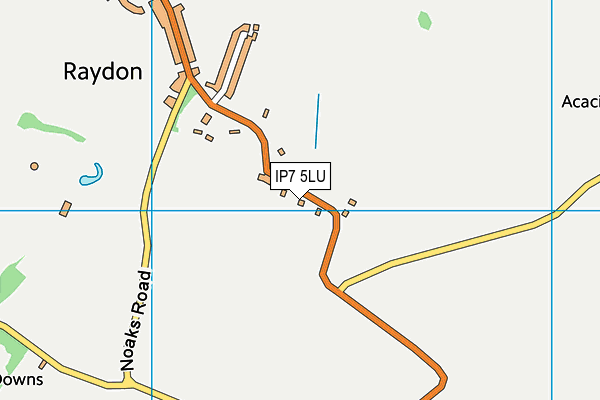 IP7 5LU map - OS VectorMap District (Ordnance Survey)