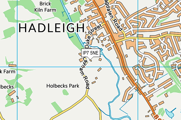 Layham Road Sports Ground map (IP7 5NE) - OS VectorMap District (Ordnance Survey)