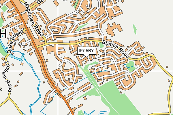 IP7 5RY map - OS VectorMap District (Ordnance Survey)