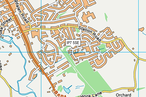 IP7 5SE map - OS VectorMap District (Ordnance Survey)