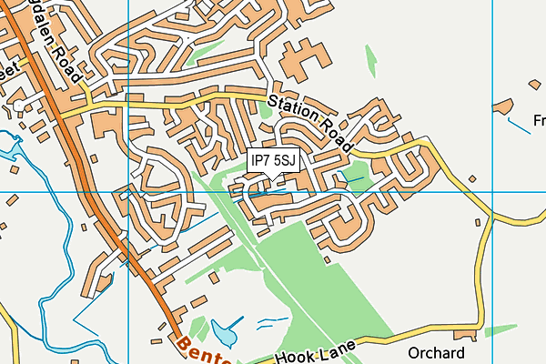 IP7 5SJ map - OS VectorMap District (Ordnance Survey)