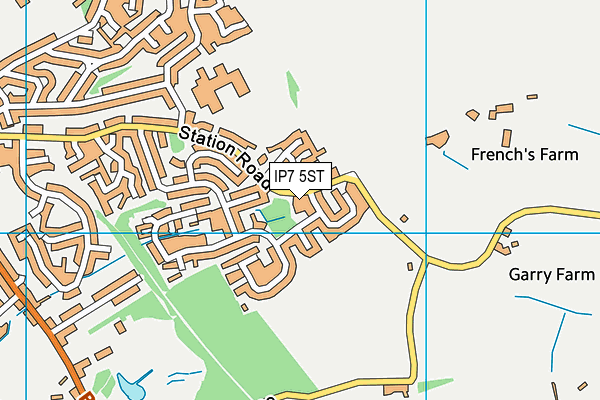 IP7 5ST map - OS VectorMap District (Ordnance Survey)