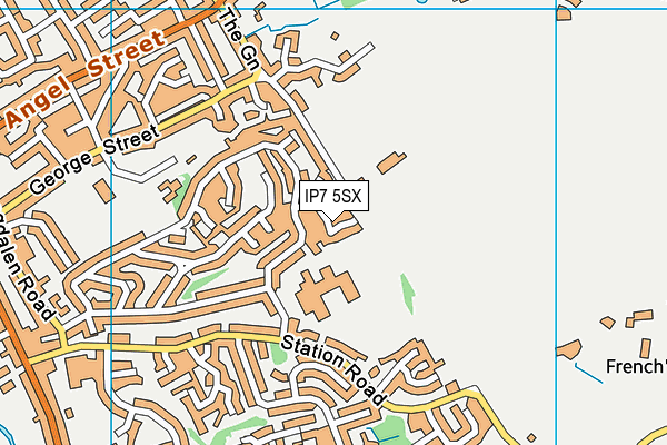 IP7 5SX map - OS VectorMap District (Ordnance Survey)